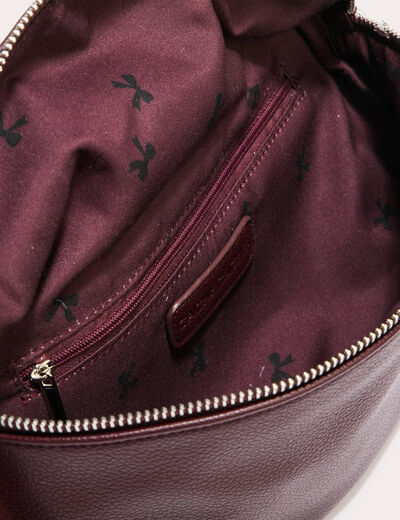 Sac banane en bandoulière bordeaux femme