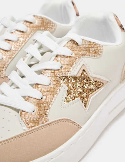 Basket couleur or femme