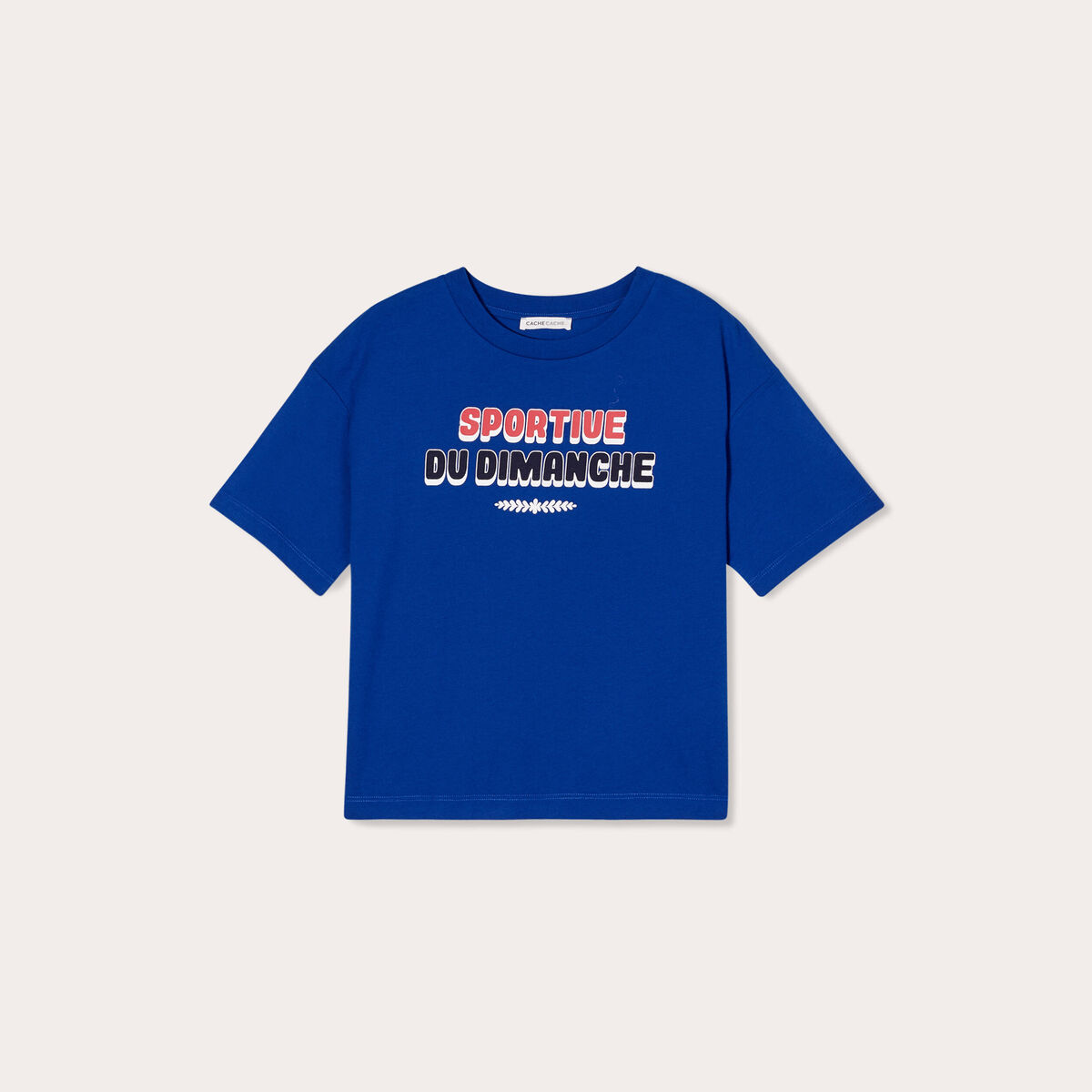 T-shirt manches courtes bleu electrique femme
