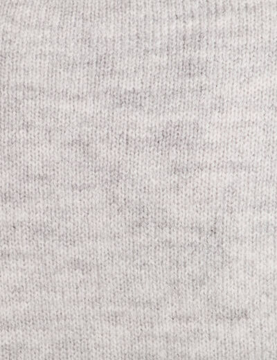 Pull manches longues gris clair femme