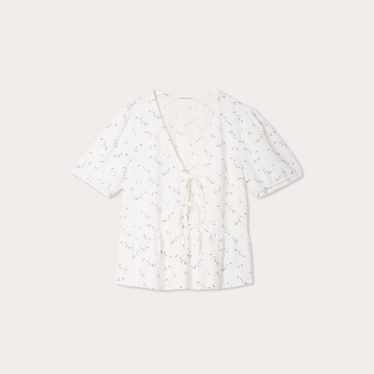 Blouse noeuds devant blanc femme