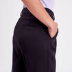 Pantalon droit large noir femme