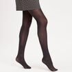 Collants fils métallisés noir femme