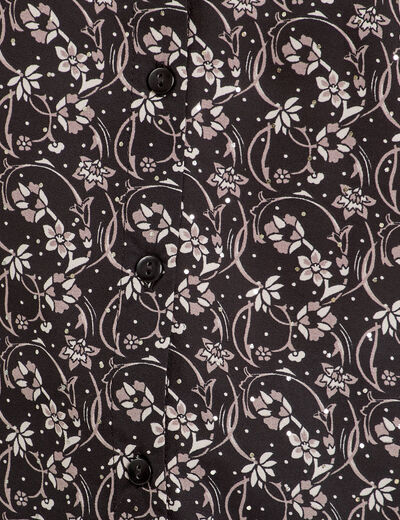 Chemise avec dentelle noir femme