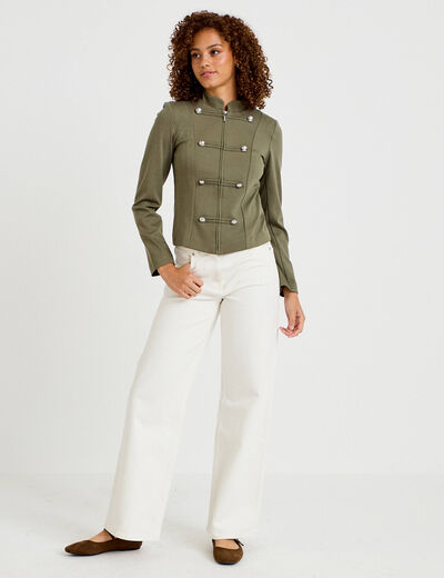 Veste officier vert kaki femme