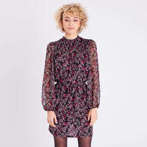 robe droite manches 34 noir femme Robe droite manches 3/4 noir femme