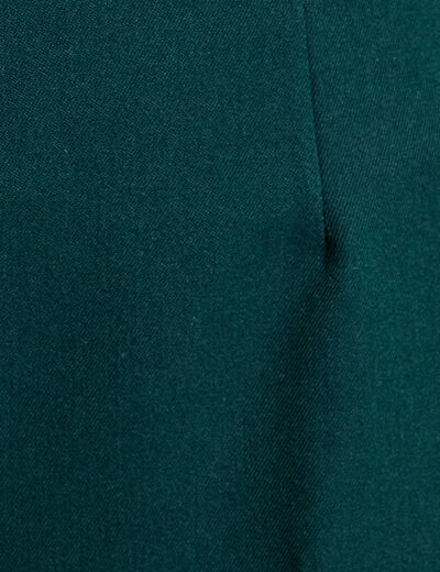 Pantalon large taille haute vert fonc&eacute; femme