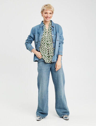 Blouse sans manches blanc femme