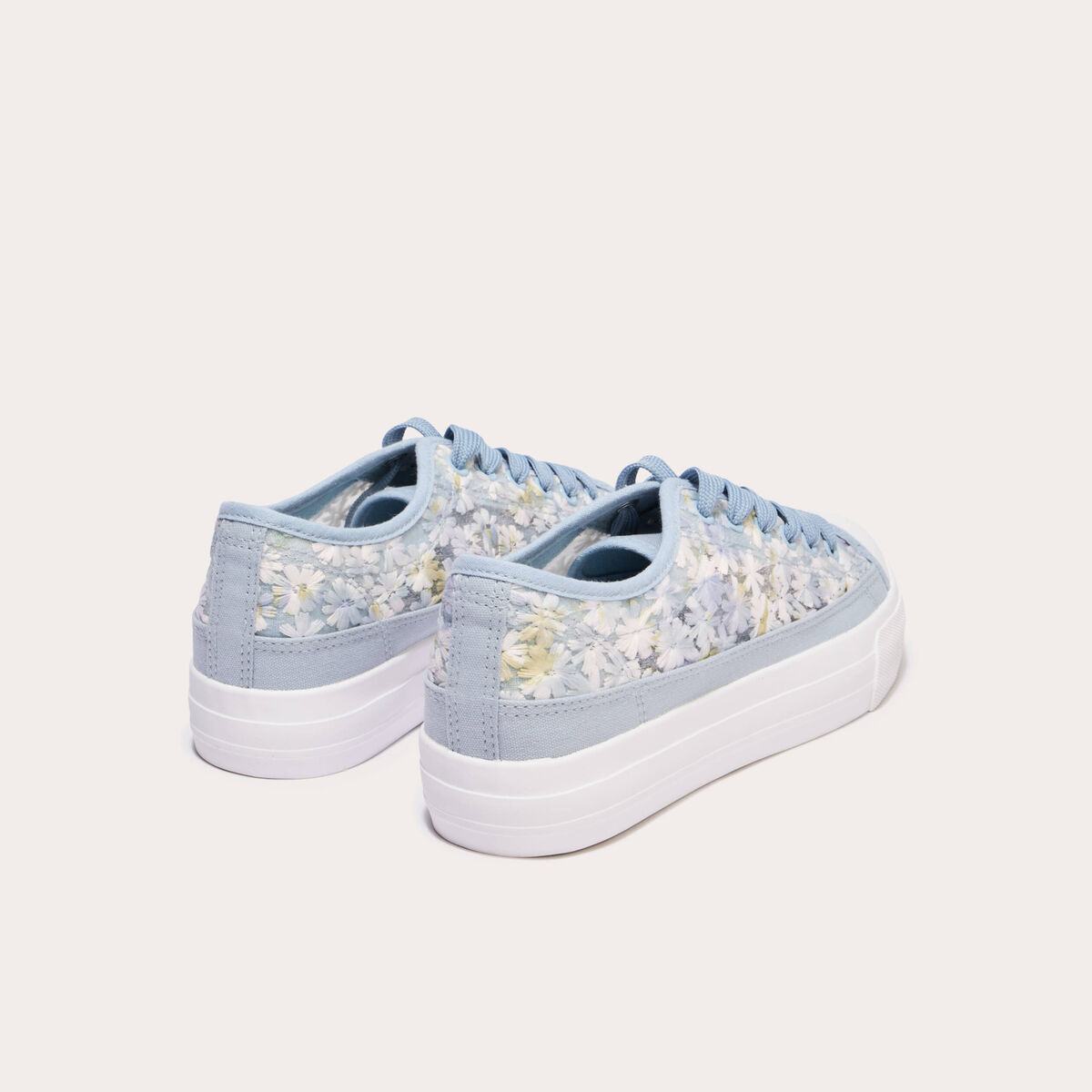 Basket plates en dentelle bleu clair femme