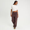 Jean wide leg carpenter marron foncé femme