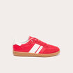 Baskets basses à lacets rouge femme