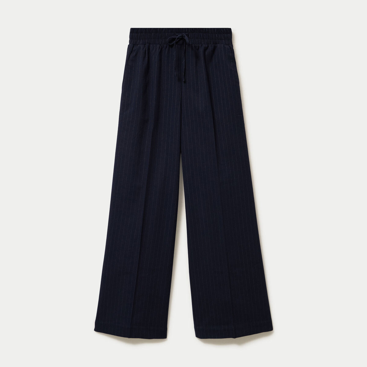 Pantalon bootcut taille standard bleu marine femme