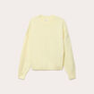 Pull col rond jaune clair femme