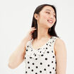 Blouse bretelles larges blanc femme