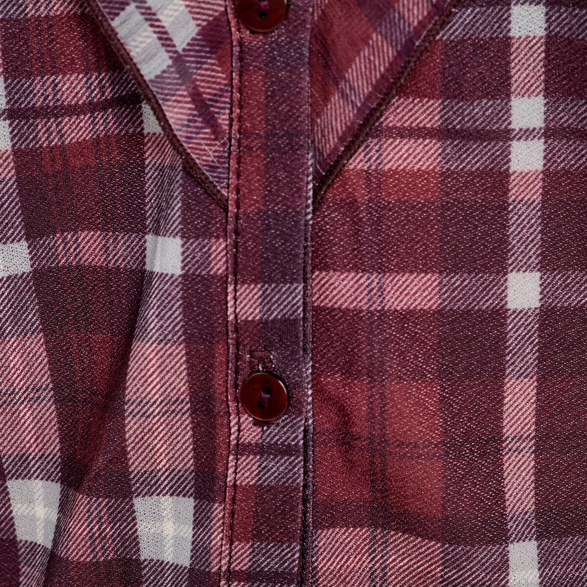 Chemise manches longues prune femme