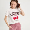 T-shirt manches courtes ecru femme