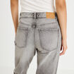 Jean droit taille standard denim gris femme
