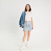 T-shirt détail noeud ecru femme
