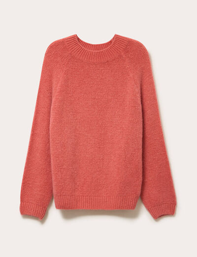 Pull manches longues vieux rose femme