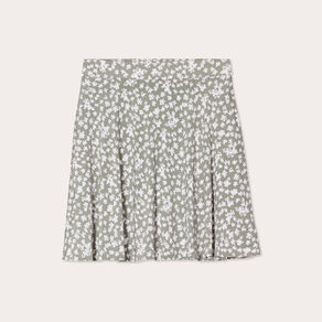 Jupe short droite vert femme