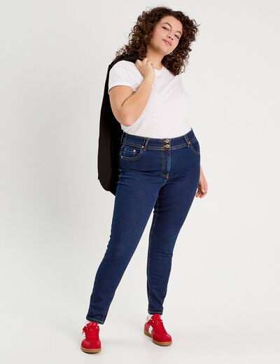 Jeans skinny 5 poches denim brut femme