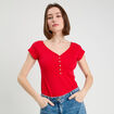 Body manches courtes rouge femme