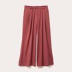 Pantalon large rouge fonc&eacute; femme