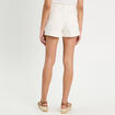 Short en jean droit blanc femme