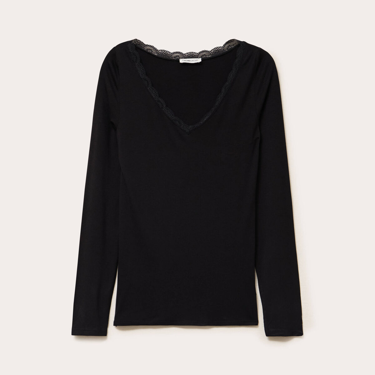 T-shirt manches longues noir femme