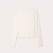 Pull col montant torsades ecru femme