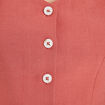 Caraco cropped boutonné vieux rose femme