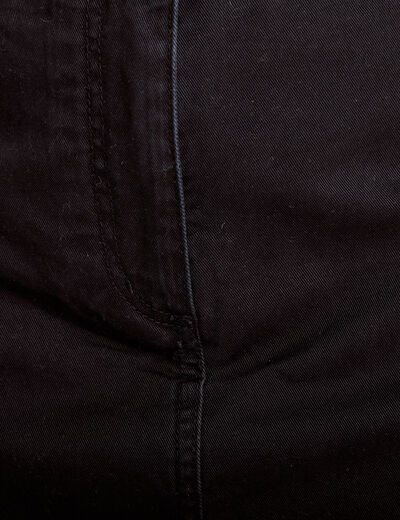 Jupe-short trap&egrave;ze courte noir femme