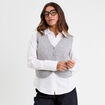 Gilet sans manches ajusté gris clair femme