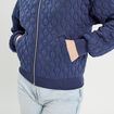 Veste matelassée zippée bleu marine femme