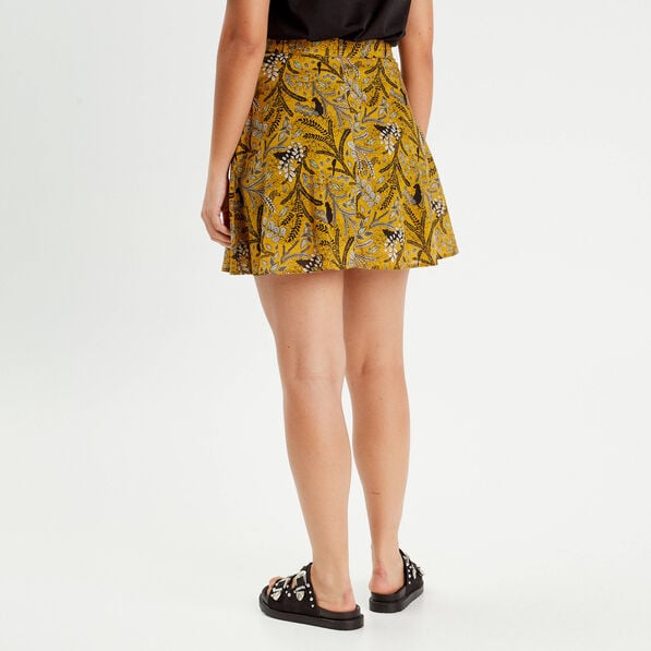 jupe evasee ceinturee marron femme Jupe évasée ceinturée marron femme