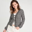 Blouse avec noeuds noir femme
