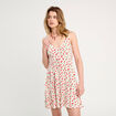 Robe évasée bretelles blanc femme