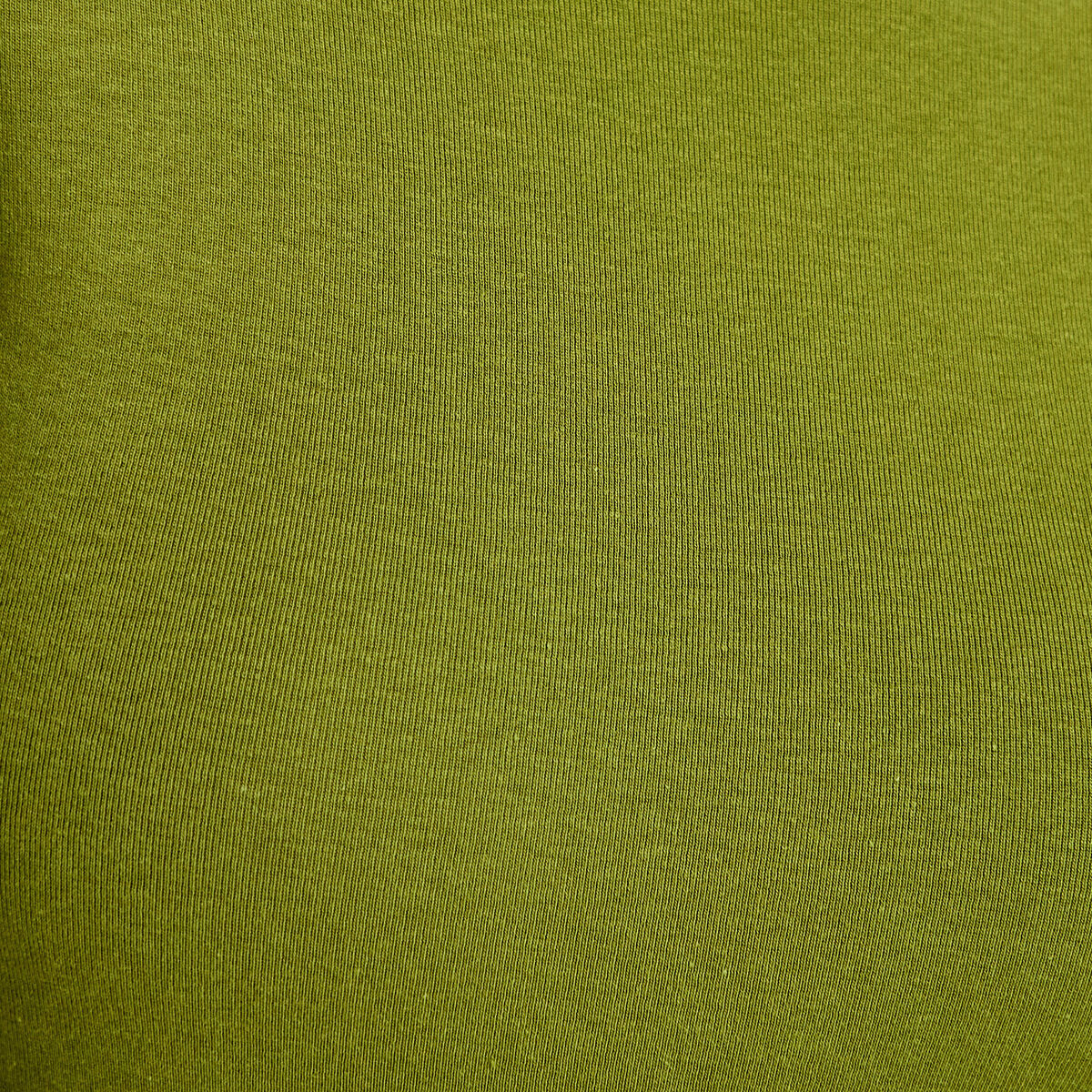 T-shirt cintr&eacute; col rond manches longues vert fonc&eacute; femme