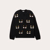 Pull manches longues noir femme