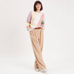 Pull manches longues col rond multicolore femme
