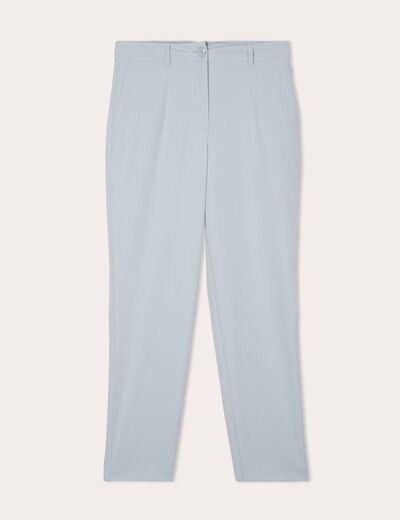 Pantalon carotte bleu clair femme