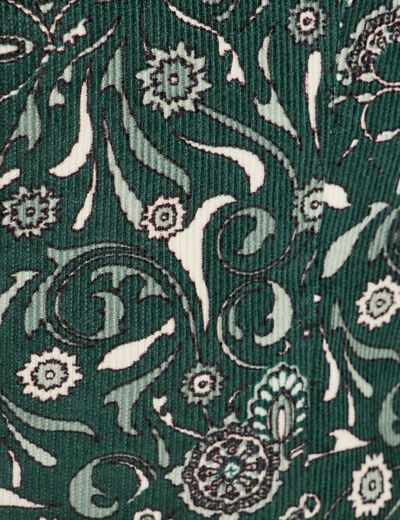 Veston sans manches velours vert femme