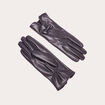 Gants simili cuir noir femme