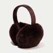 Cache-oreilles fausse fourrure marron fonc&eacute; femme