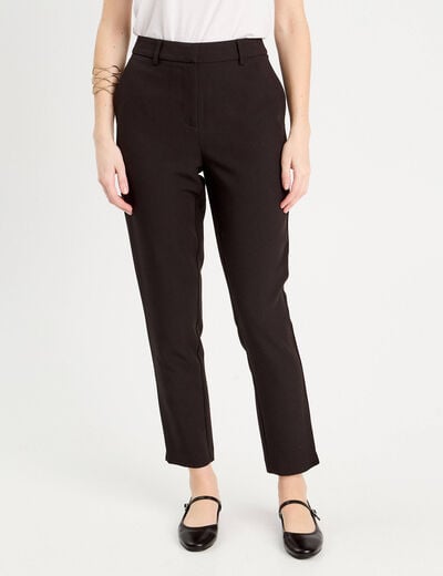 Pantalon slim noir femme