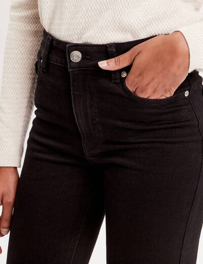 Jeans bootcut denim noir femme