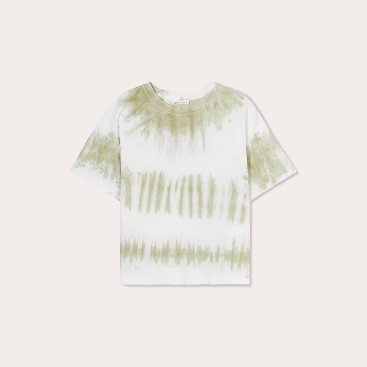 T-shirt manches courtes vert kaki femme