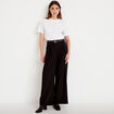 Pantalon bootcut ceinture amovible noir femme