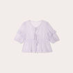 Blouse dentelle nouée parme femme
