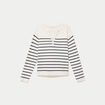 Pull fin manches longues bleu marine femme